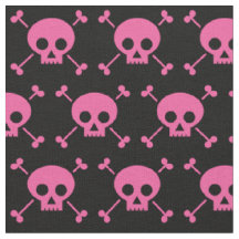 Goth Girl Pink Black Skulls Muster Cool
