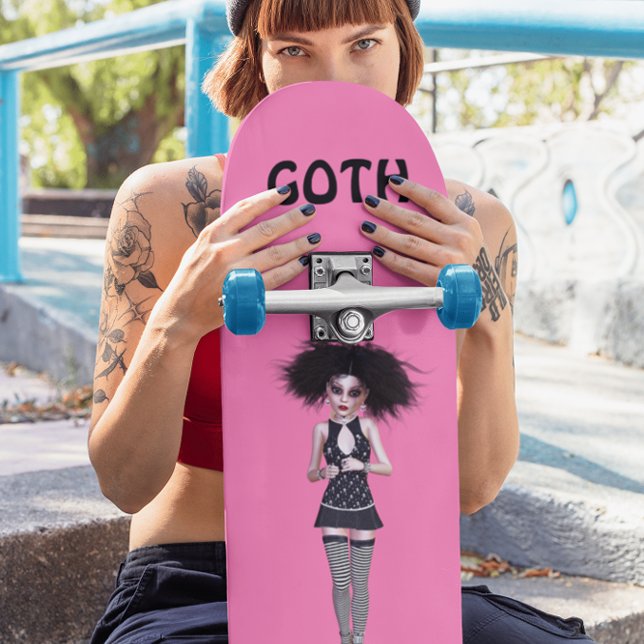 GOTH GIRL PINK GIRLS SKATEBOARD (Von Creator hochgeladen)