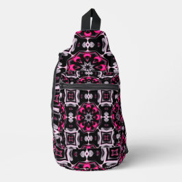 Goth Girl Pink Planet Print Cut Nähtasche Crossbody Bag