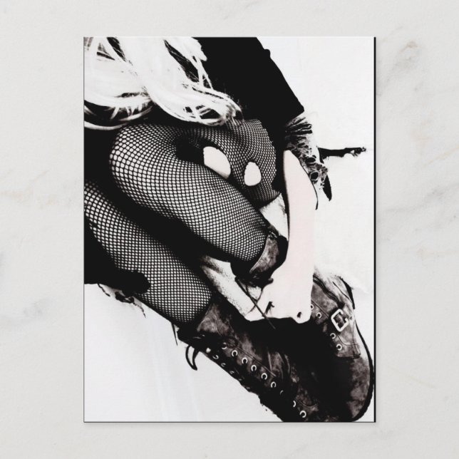 goth girl postcard postkarte (Vorderseite)