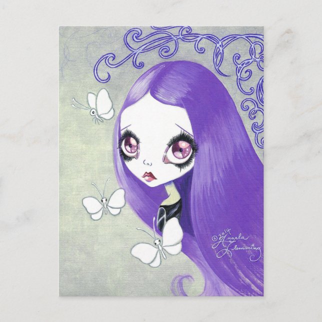 Goth Girl : ‚Violetta‘ Postkarte (Vorderseite)