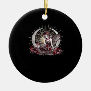 Goth Girl Whimsigoth Classic Keramik Ornament
