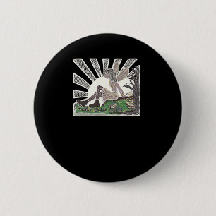 Goth Girl Whimsigoth Fairy Oversized Button