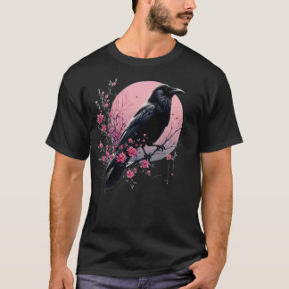 Goth Gothic Dark Spooky Raven Crow Witchy Tree Pur T-Shirt