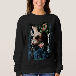 Goth Gothic Hasenmaske für Männer Frauen und Kinde Sweatshirt