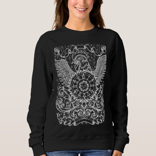 Goth Gothic Horror Occult Emo Aesthetics Line Sweatshirt (Vorderseite)