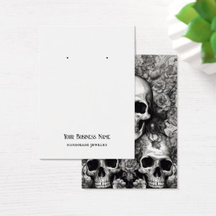 Goth Gothic Skulls Fleurs de l'oreille Carte d'aff