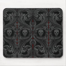 Goth Gray Ornament mit Skull