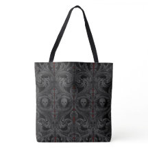 Goth Gray Ornament mit Skull