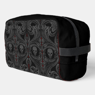 Goth Gray Ornament mit Skull Waschbeutel