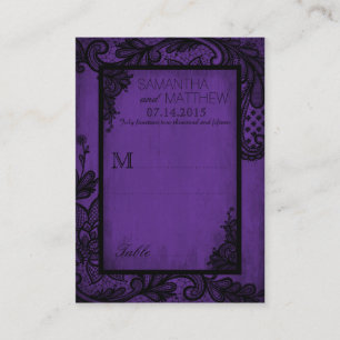 Goth Grunge Dentelle Mariage Cartes de Place