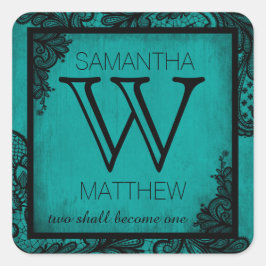 Goth Grunge Dentelle Mariage Étiquette cadeau