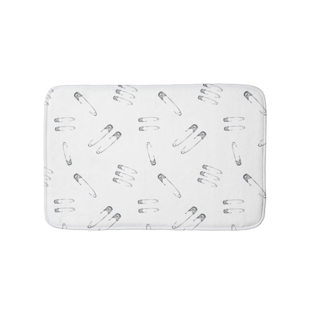 Goth Grunge Safety Buttone Punk Gemustert Badematte (Vorderseite)