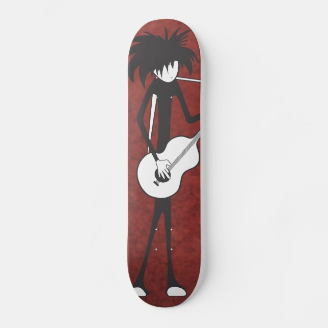 Goth Guitarist Skateboard (Vorderseite)
