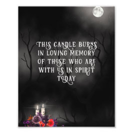 Goth Halloween Gedenkstätte Kerzenschein Fotodruck