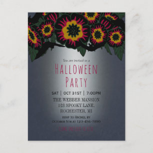 Goth halloween invitation à la fête avec chauves-s