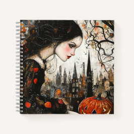 Goth Halloween Spiral Notebook Notizbuch