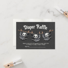 Goth Halloween Wäscheleine Skull Diaper Tombolen Einladung