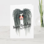 Goth Happy Birthday Best Friend Karte<br><div class="desc">Happy Birthday my best friend standard greeting 5" x 7" card.</div>