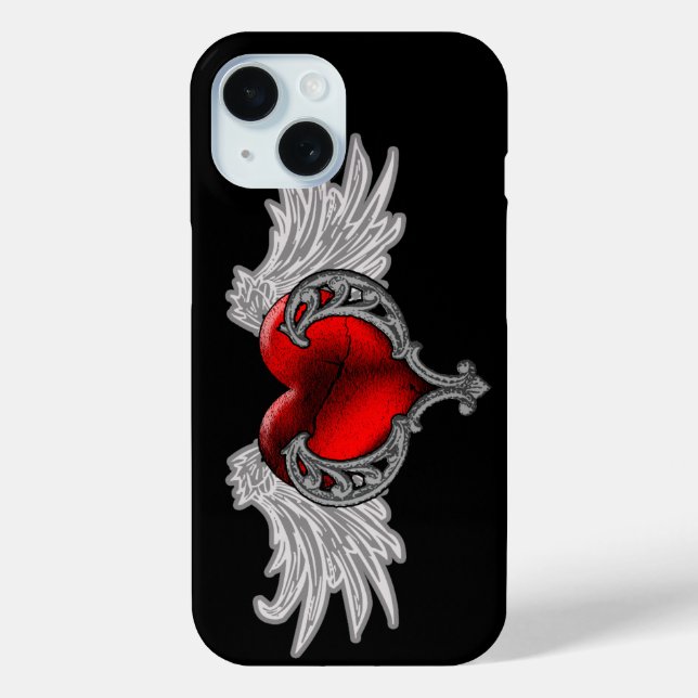 Goth Heart mit Angel Wings iPhone 7 Fall Case-Mate iPhone Hülle (Rückseite)
