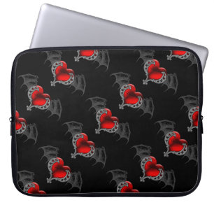 Goth Heart mit Fledermausflügeln Laptop-Hülle Laptopschutzhülle