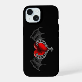 Goth Heart with Bat Wings iPhone 6 Case iPhone 15 Hülle