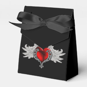 Goth Herz mit Engel Flügeln Geschenkbox Geschenkschachtel