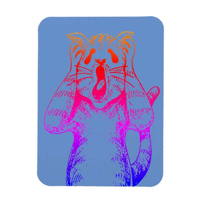 GOTH HORROR CAT DRAMA, JEMAND BEWEGTE LITTERBOX MAGNET (Vertikal)