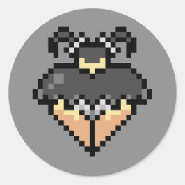 Goth in einem kurzen Rock-Sticker Runder Aufkleber