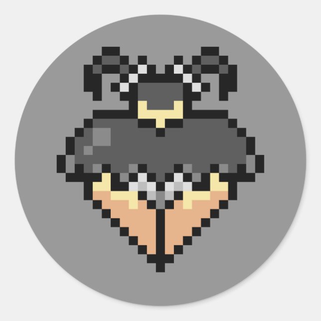 Goth in einem kurzen Rock-Sticker Runder Aufkleber (Vorderseite)