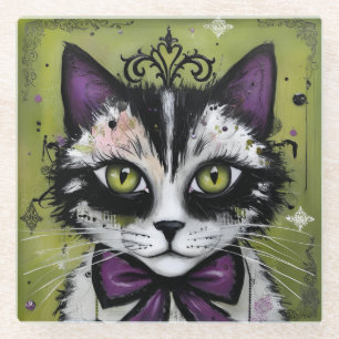 Goth-Katze Glasuntersetzer