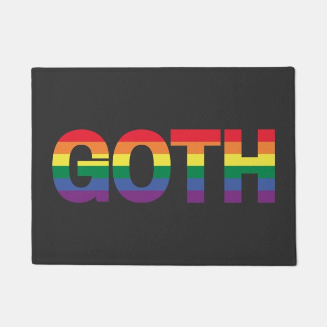 Goth LGBTQ+ Regenbogen Fußmatte (Vorderseite)