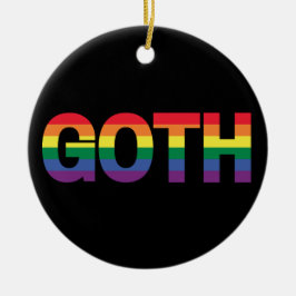 Goth LGBTQ+ Regenbogen Keramik Ornament