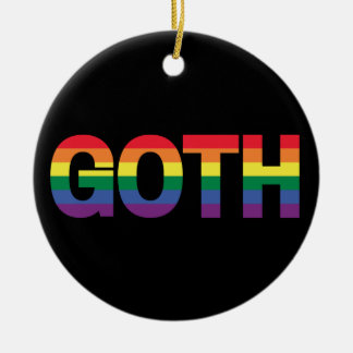 Goth LGBTQ+ Regenbogen Keramik Ornament