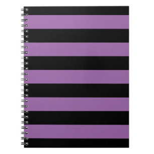 Goth Lila and Black Strip Foto Notebook Notizblock