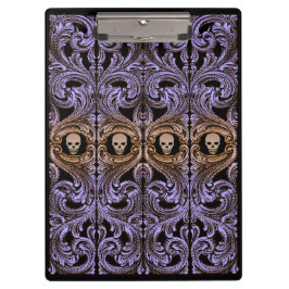 Goth Lila Ornament mit Skull Klemmbrett