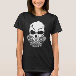 Goth Luna Moth Butterfly Skull Emo Punk Rock Insec T-Shirt