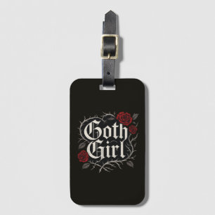 Goth Mama Rote Rose Blumenstrauß Gothic Gepäckanhänger