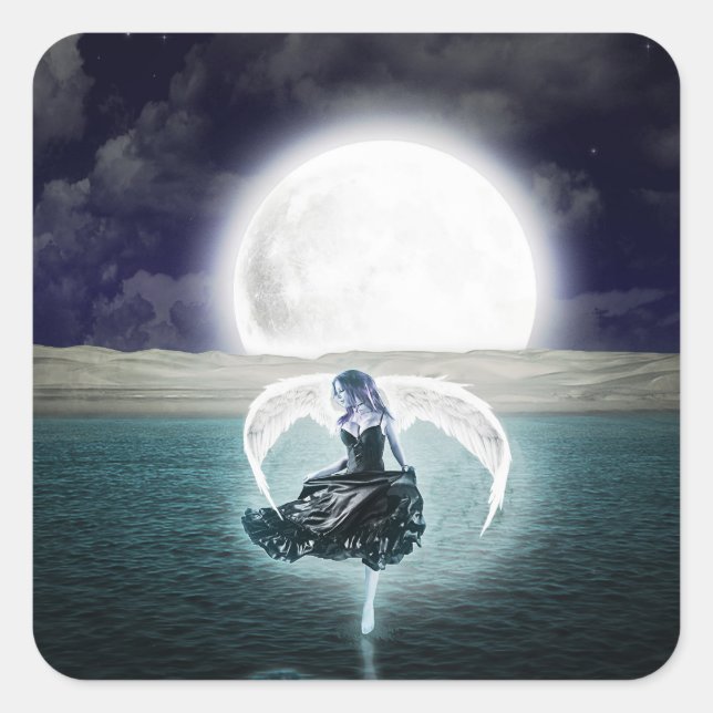 goth moon angel stickers (Devant)