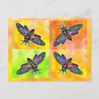 Goth Moth 4 Postkarte