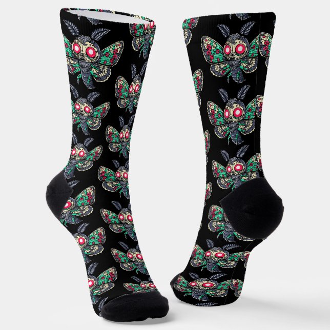 Goth Moth Socken (Gewinkelt)