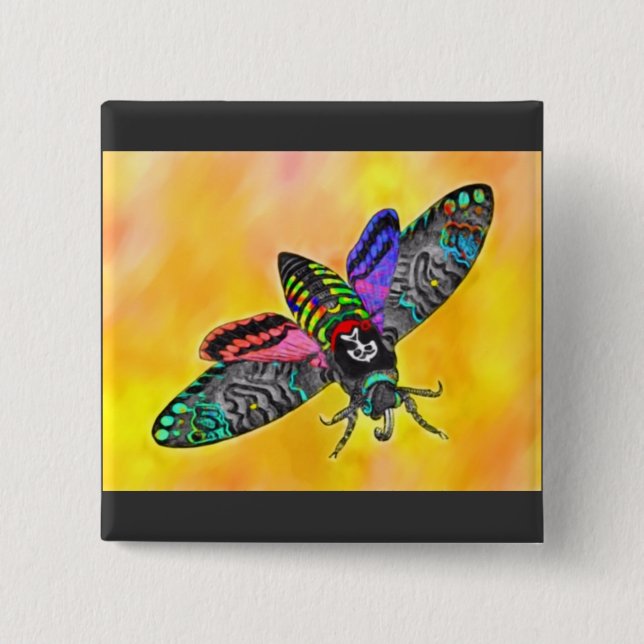 Goth Mottenknopf Button (Vorderseite)