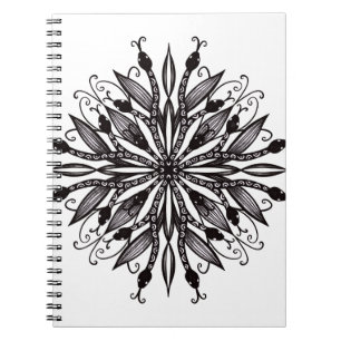 Goth Nature Lover Black and White Notizblock