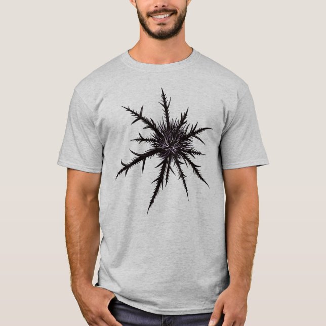 Goth Nature Lover Thistle T-Shirt (Vorderseite)