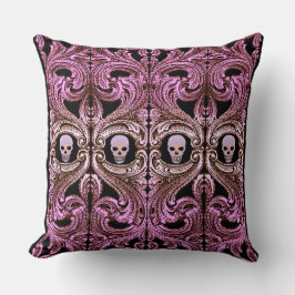 Goth Pink Ornament mit Skull Kissen