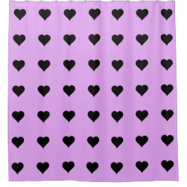Goth Pink und Black Heart Design Duschvorhang