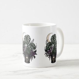 Goth Plant Mom Monstera Halbmond Gothic Pflanze Kaffeetasse