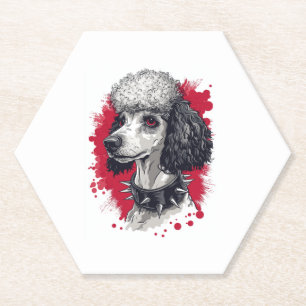 Goth Poodle � Dunkler ästhetischer Hund Untersetzer