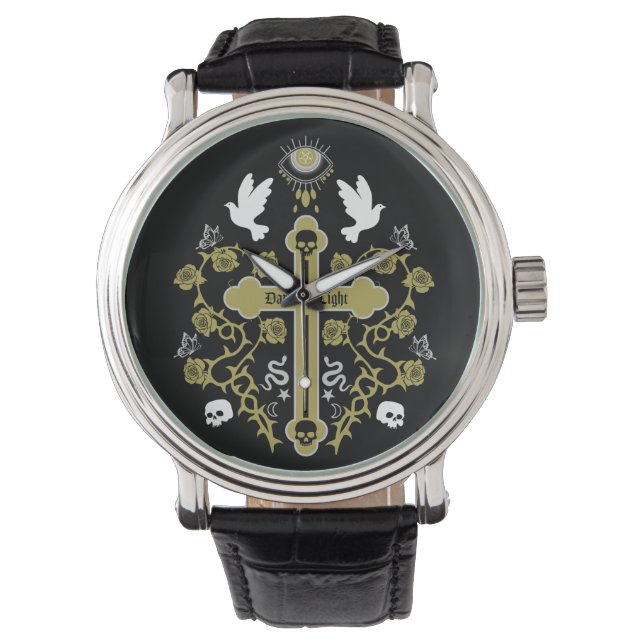 Goth Post Punk Fashion Armbanduhr (Vorderseite)