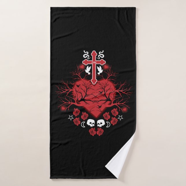 Goth Post Punk Fashion Badehandtuch (Badehandtuch)